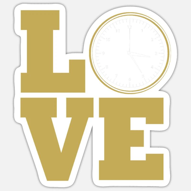 Clockwork Clock - Sticker size S (10 x 10 cm) - white matte