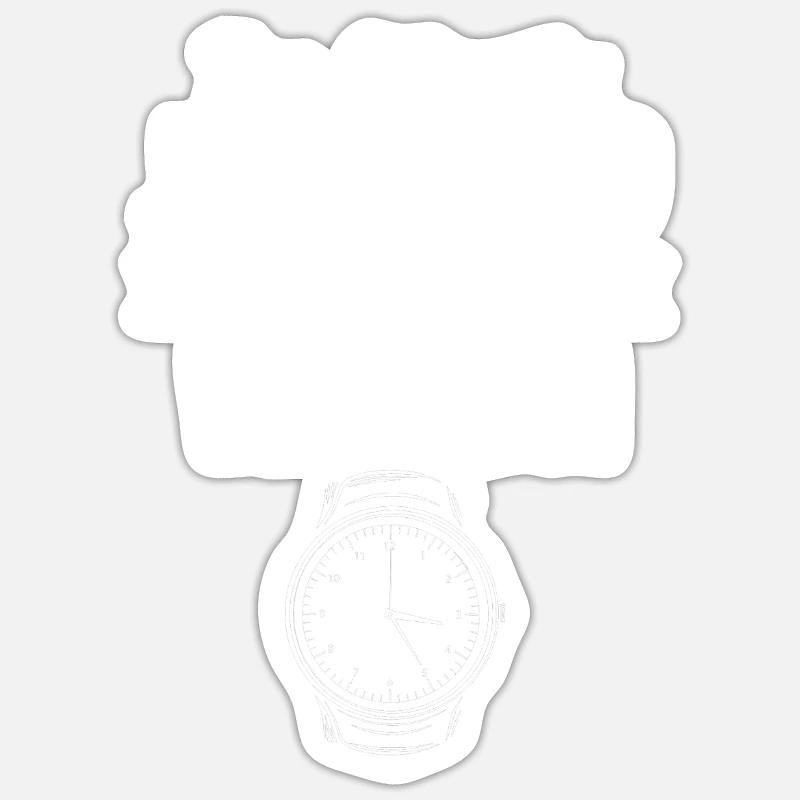 Clockwork Clock - Sticker size S (10 x 10 cm) - white matte