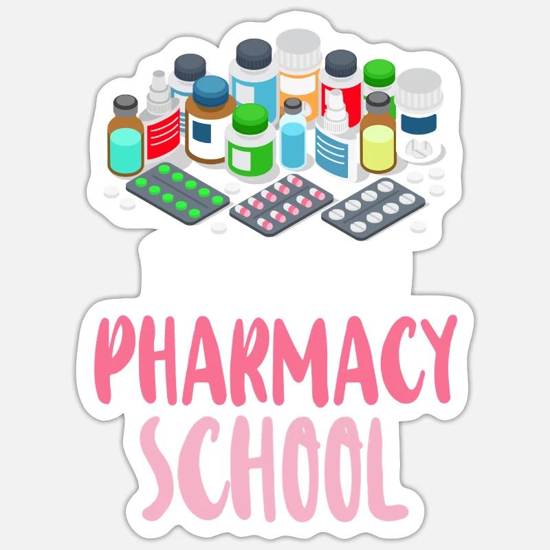 Pharmacy Tech Technician - Sticker size S (10 x 10 cm) - white matte