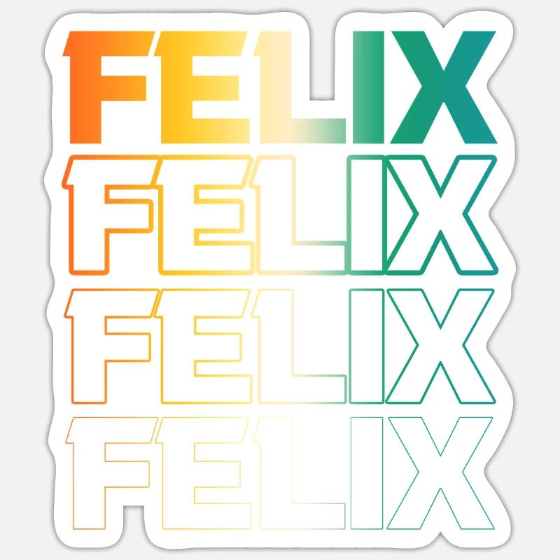 Felix - Sticker Größe S (10 x 10 cm) - Mattweiß