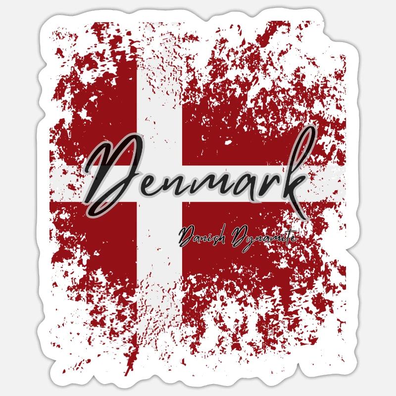 Danish pride, proud Dane - Sticker size S (10 x 10 cm) - white matte