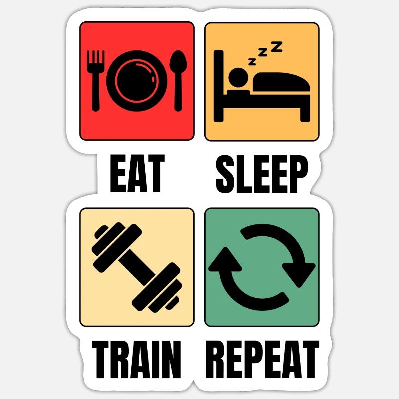 Drôle de dicton musculation - Sticker taille S (10 x 10 cm) - blanc mat