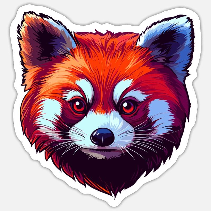 Red Panda Portrait - Sticker size S (10 x 10 cm) - white matte
