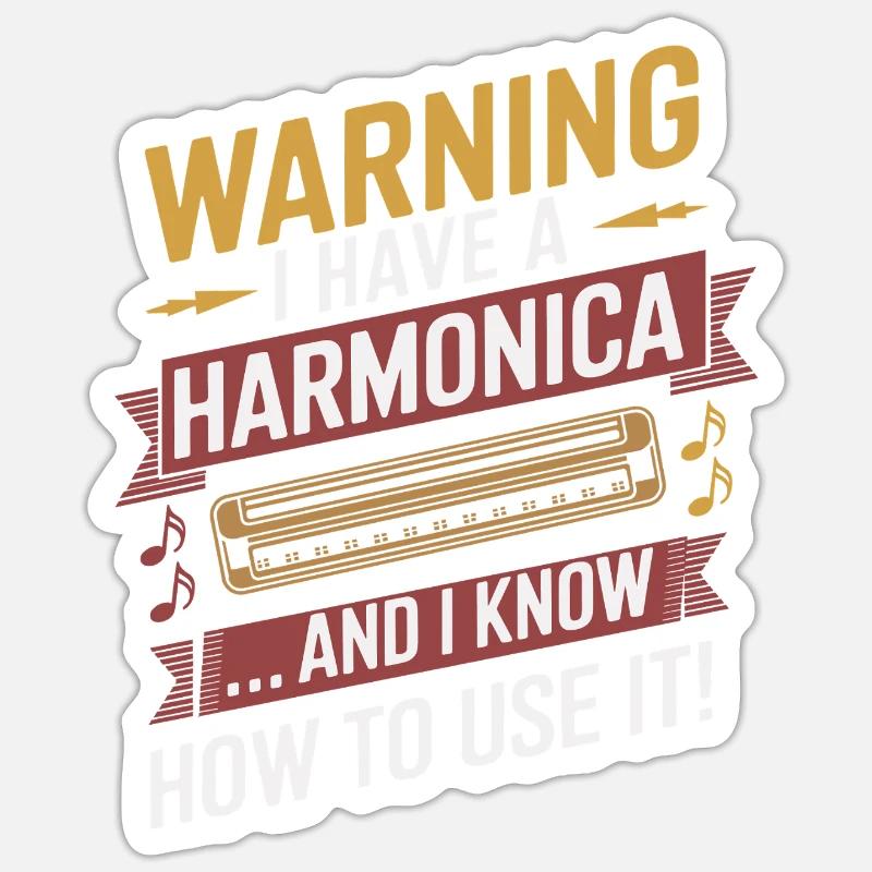 Attention: I have a harmonica and know how Sticker size S (10 x 10 cm)