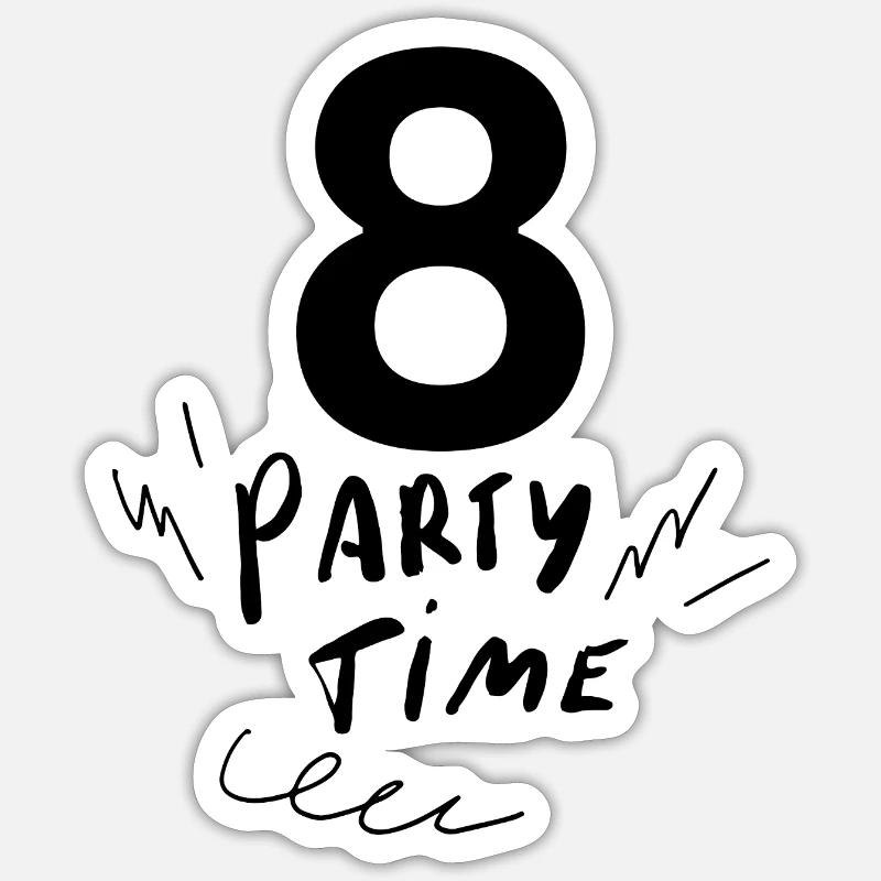 8 - Sticker size S (10 x 10 cm) - white matte