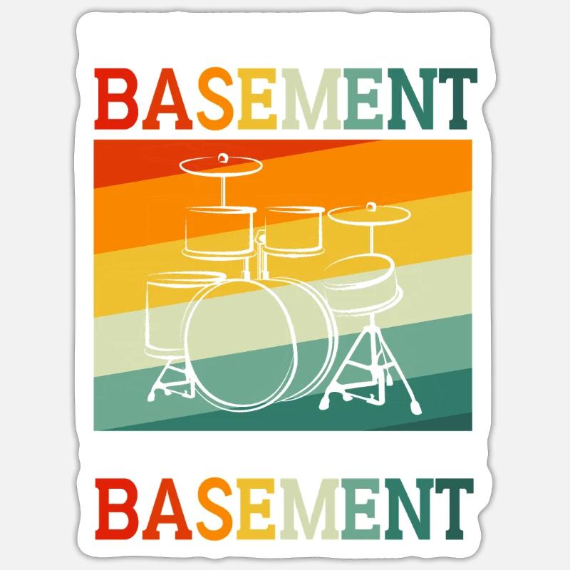 Drummer Drum Drumsticks Sticker size S (10 x 10 cm)