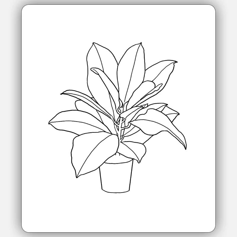 Planter - Sticker taille S (10 x 10 cm) - blanc mat