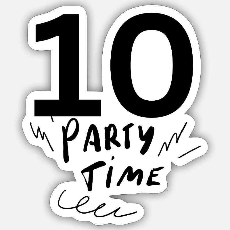 10 - Sticker Größe S (10 x 10 cm) - Mattweiß