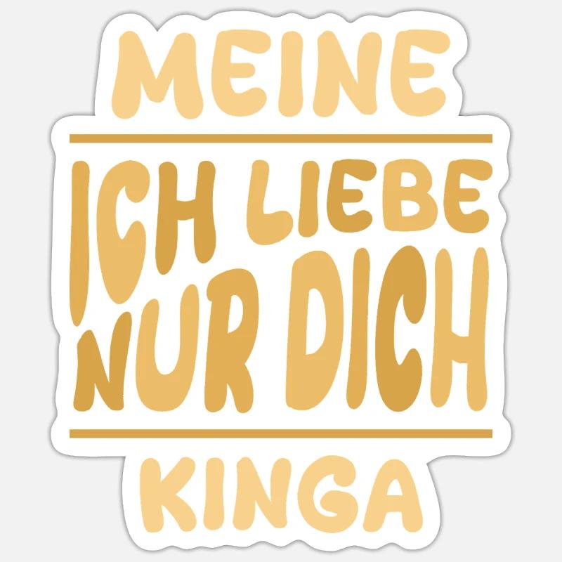 Mme Kinga - Sticker taille S (10 x 10 cm) - blanc mat
