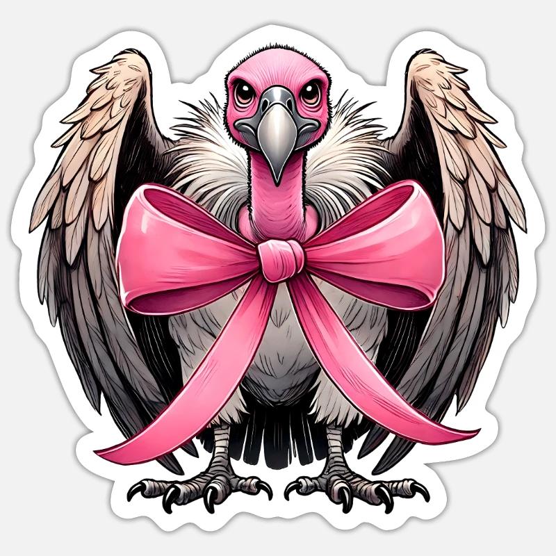Coquette Bogen Geier Vogel Mädchen Mama rosa Sticker Größe S (10 x 10 cm)