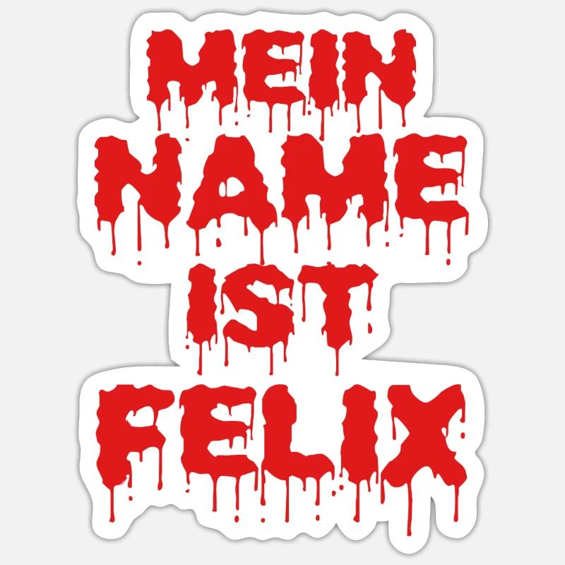 Felix - Sticker Größe S (10 x 10 cm) - Mattweiß