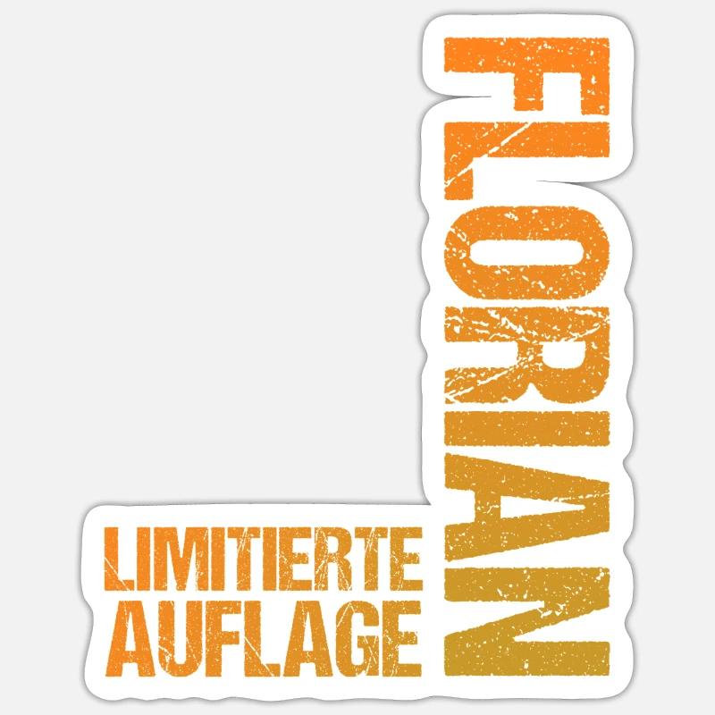 Florian - Sticker size S (10 x 10 cm) - white matte
