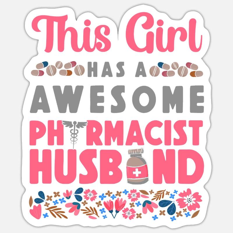 Pharmacy Tech Technician - Sticker size S (10 x 10 cm) - white matte