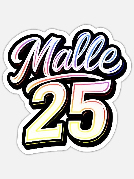 Malle 2025 Trikot - Sticker Größe S (10 x 10 cm) - Mattweiß