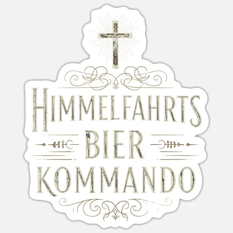 ASCENSION BEER COMMAND - Sticker size S (10 x 10 cm) - white matte