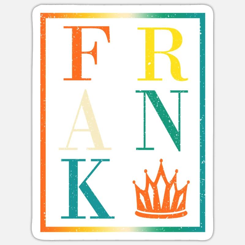 Frank - Sticker size S (10 x 10 cm) - white matte