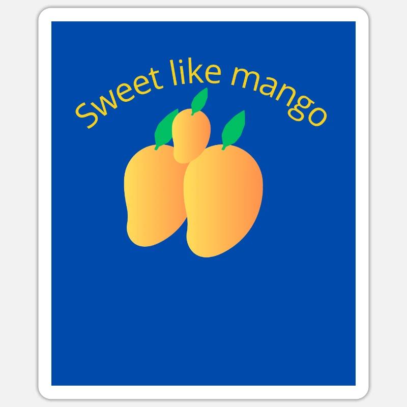 Sweet like mango - Sticker taille S (10 x 10 cm) - blanc mat