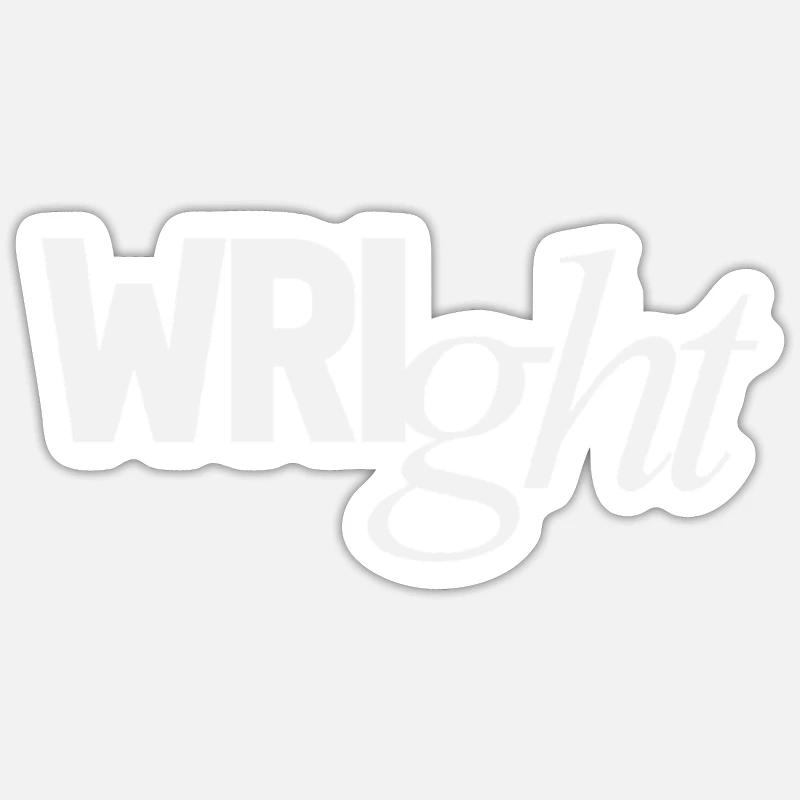 Wright Personal Name - Sticker size S (10 x 10 cm) - white matte
