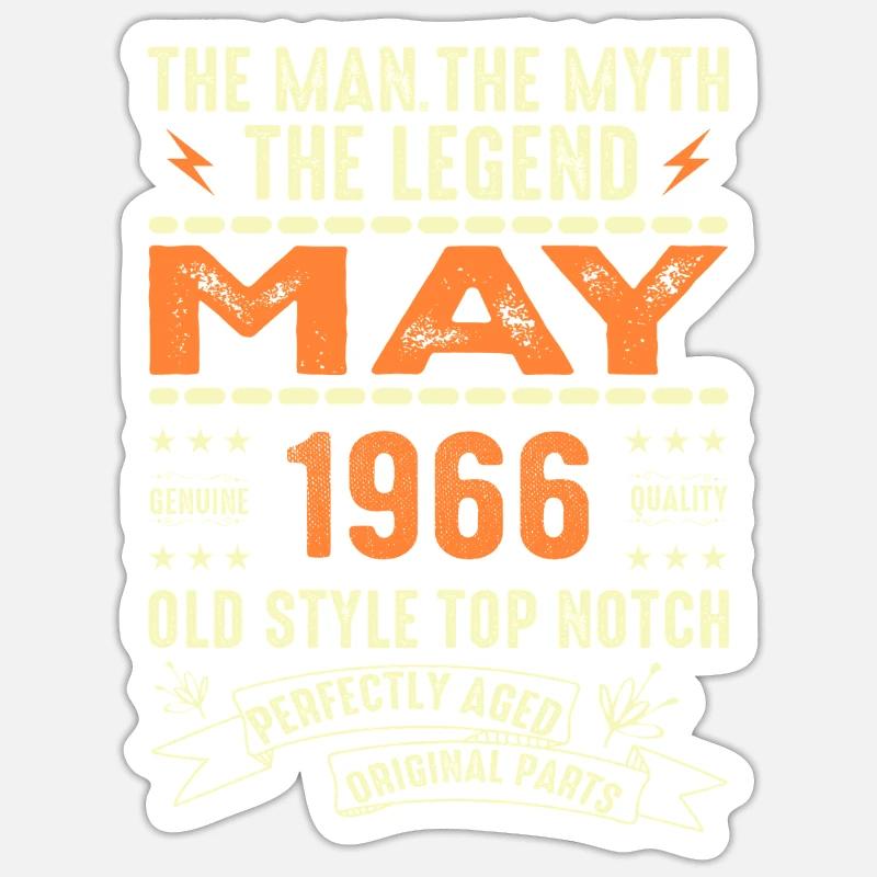 Anniversaire Mai 1966 - Mai 1966 Sticker taille S (10 x 10 cm)