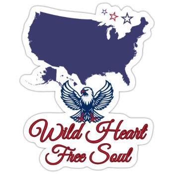 Free Spirit of America - Sticker size S (10 x 10 cm) - white matte - Front