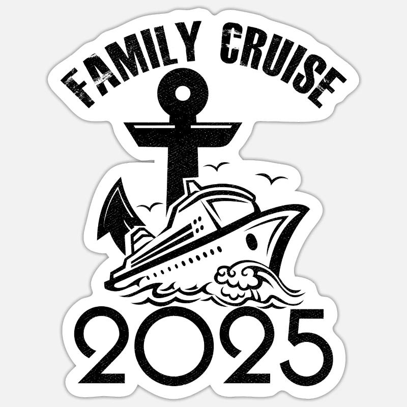 Family cruise 2025 - Sticker size S (10 x 10 cm) - white matte