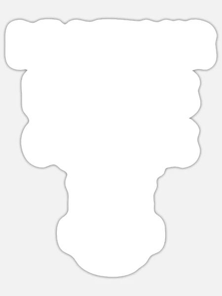 - Sticker taille S (10 x 10 cm) - blanc mat