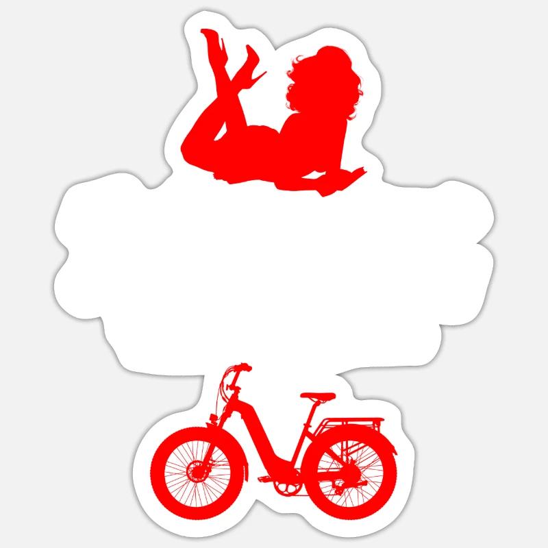 E-Biker NEVER UNDERESTIMATE AN OLD LADY Lustiges Sticker Größe S (10 x 10 cm)