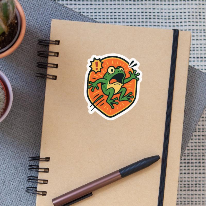 Panikfrosch-Abzeichen Sticker Größe S (10 x 10 cm)