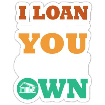 Mortgage Condominium Debt - Sticker size S (10 x 10 cm) - white matte - Front