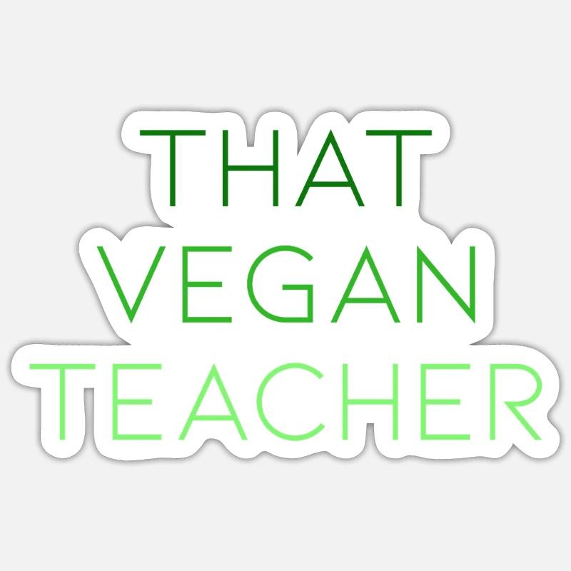 Ce professeur végétalien Sticker taille S (10 x 10 cm)