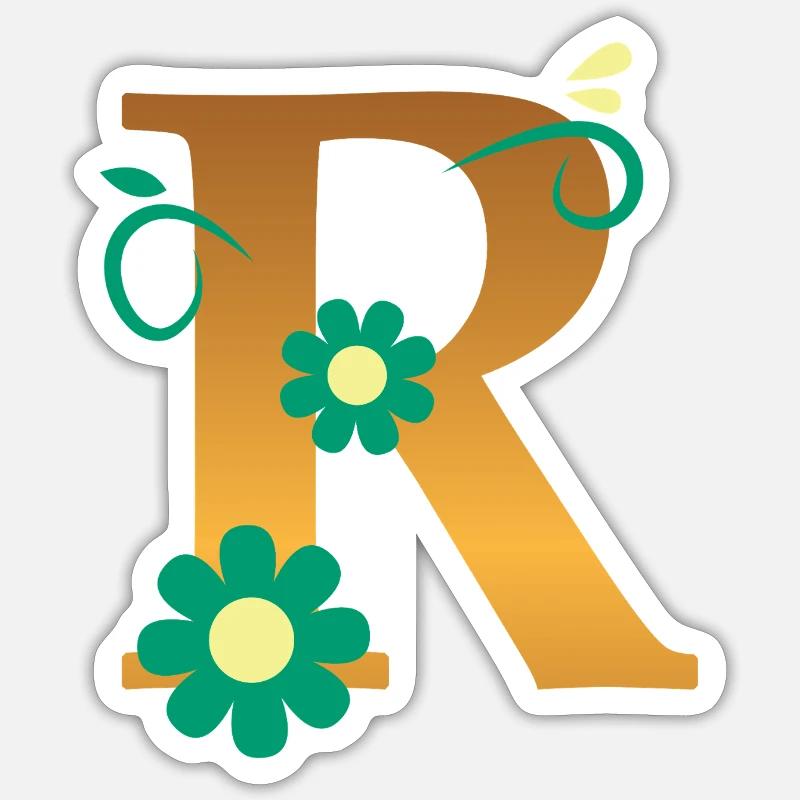 R - Sticker taille S (10 x 10 cm) - blanc mat