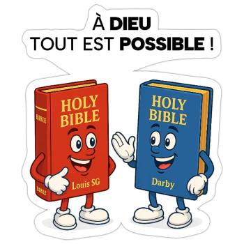 Bibel T-Shirt - Sticker Größe S (10 x 10 cm) - Mattweiß - Vorne