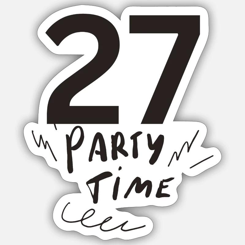 27 - Sticker size S (10 x 10 cm) - white matte