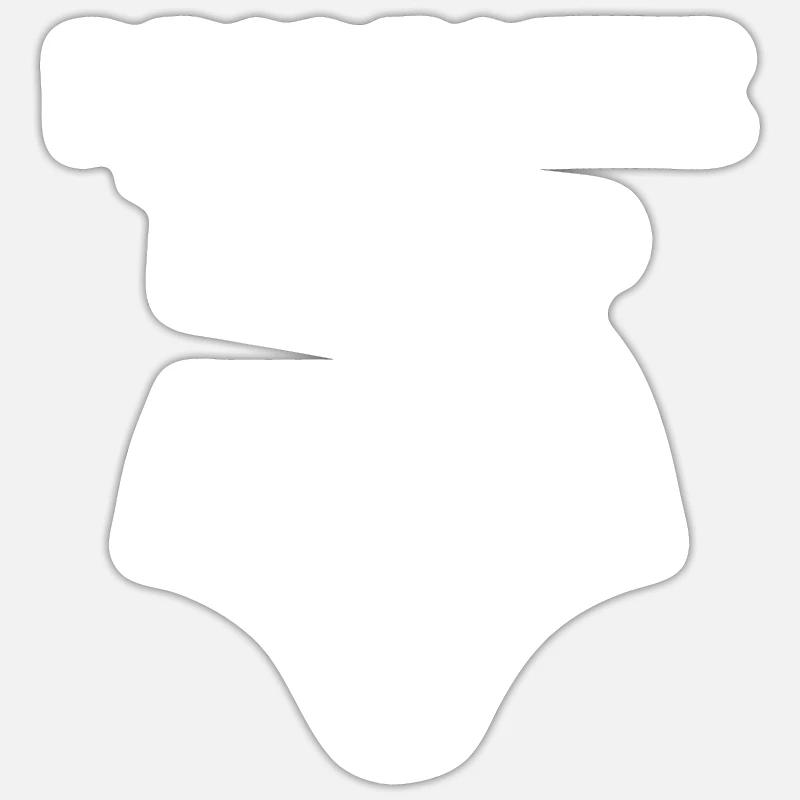 Slip - Sticker taille S (10 x 10 cm) - blanc mat