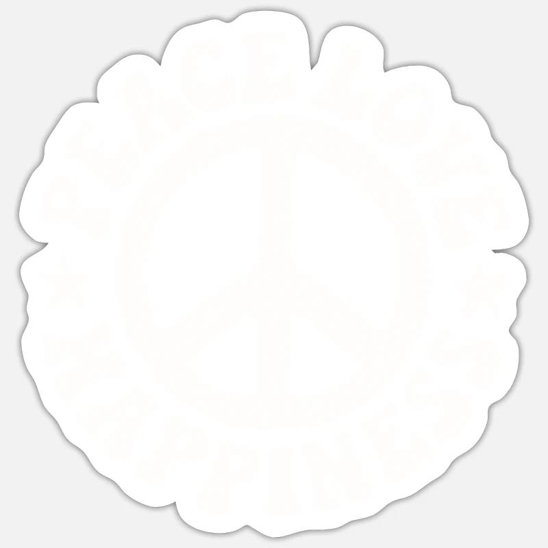 Friedenszeichen Friedenssymbol Hippie Geschenk Sticker Größe S (10 x 10 cm)