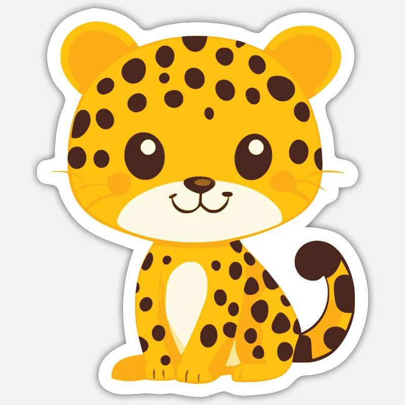 kleiner Leopard Sticker Größe S (10 x 10 cm)
