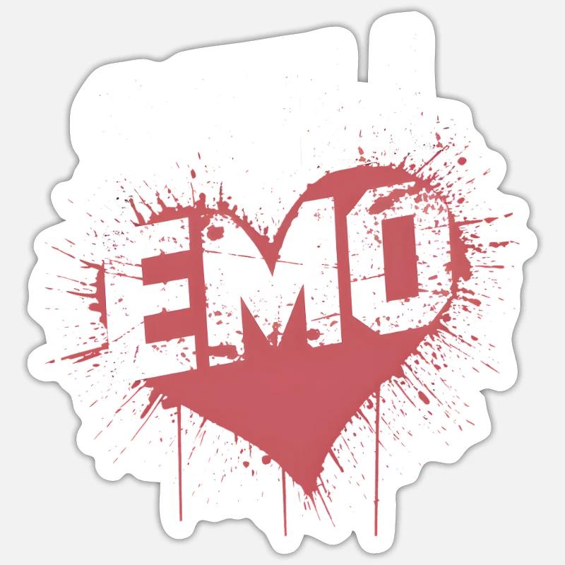 Still Emo! Emo Goth Alternative - Sticker Größe S (10 x 10 cm) - Mattweiß