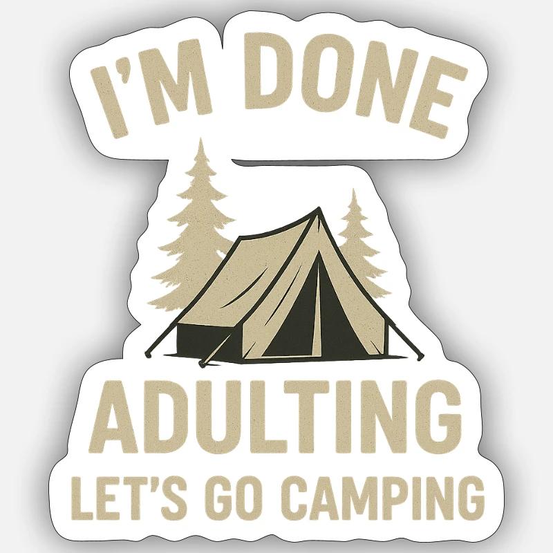 Camping Sticker Größe S (10 x 10 cm)