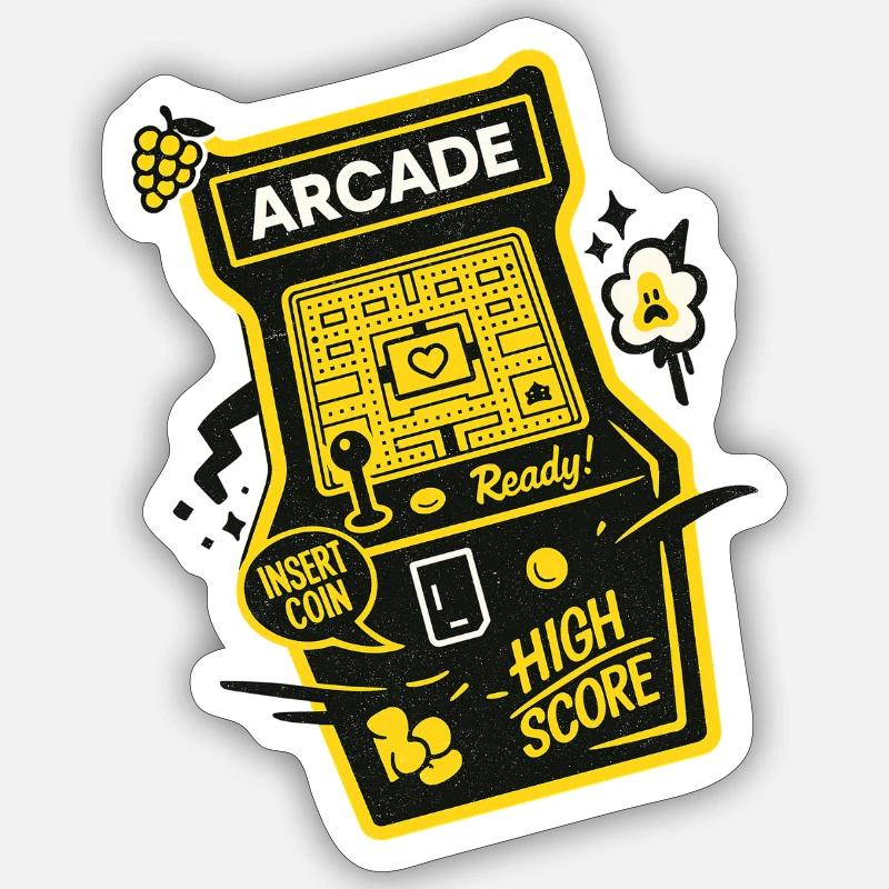 Arcade Ready High Score Sticker size S (10 x 10 cm)