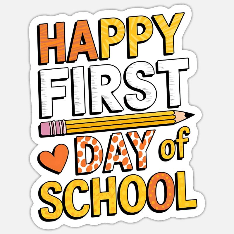 Erster Schultag Einschulung Design Sticker Größe S (10 x 10 cm)