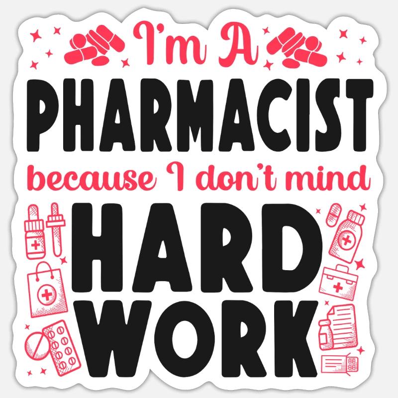 Pharmacy Tech Technician - Sticker Größe S (10 x 10 cm) - Mattweiß