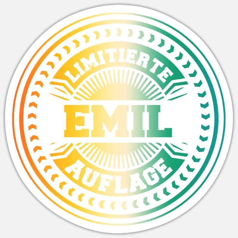 EMIL - Sticker taille S (10 x 10 cm) - blanc mat