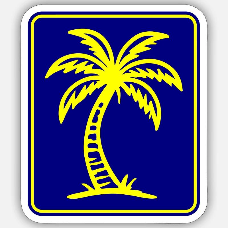 Palm Tree Icon - Sticker size S (10 x 10 cm) - white matte