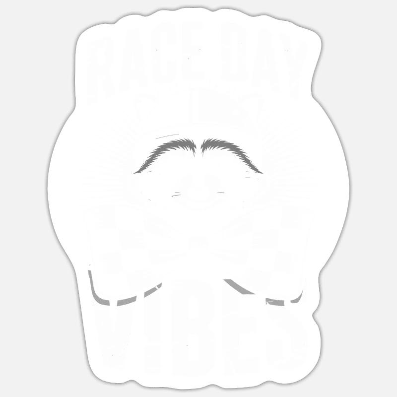 Vibrations du jour de la course Sticker taille S (10 x 10 cm)