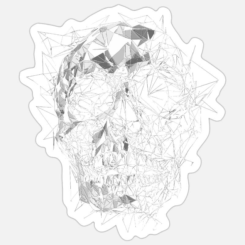 Skull motif skull gothic metal Sticker size S (10 x 10 cm)