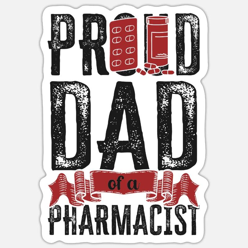 Technicien en pharmacie - Sticker taille S (10 x 10 cm) - blanc mat