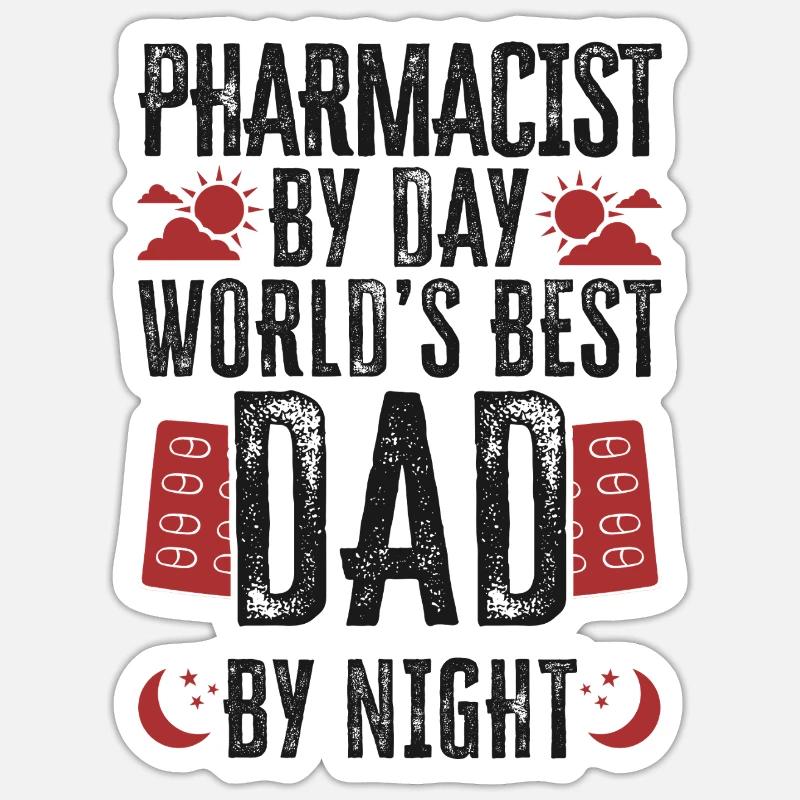 Technicien en pharmacie - Sticker taille S (10 x 10 cm) - blanc mat