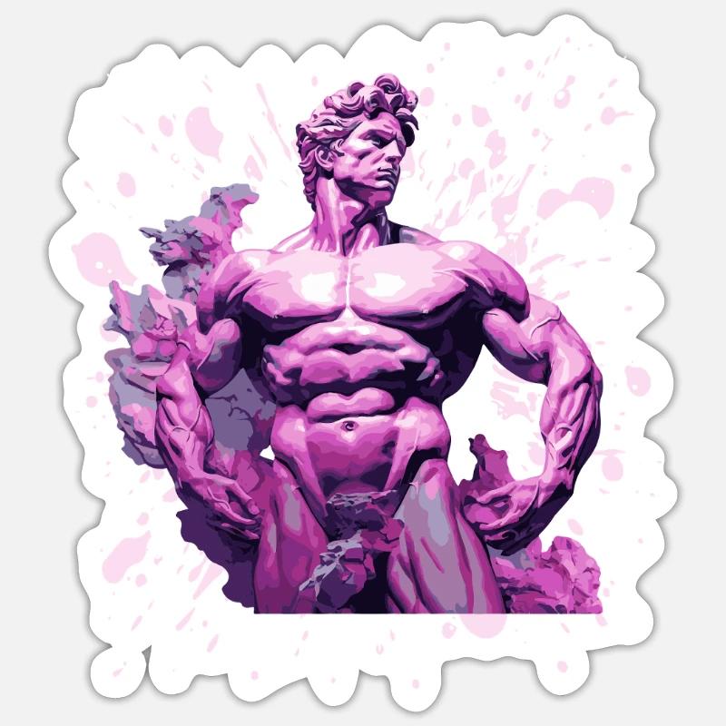 Gym de musculation - Sticker taille S (10 x 10 cm) - blanc mat