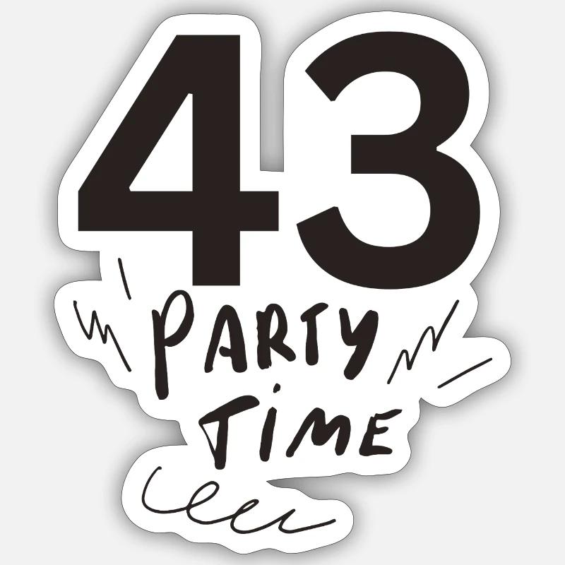 43 - Sticker taille S (10 x 10 cm) - blanc mat