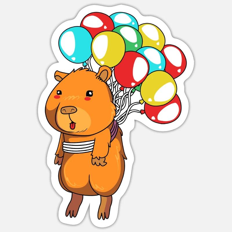 Capybara Capibara Sticker Größe S (10 x 10 cm)